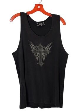 UNISEX Vintage Dragonfly Clothing Cross Tank Tap - XXL